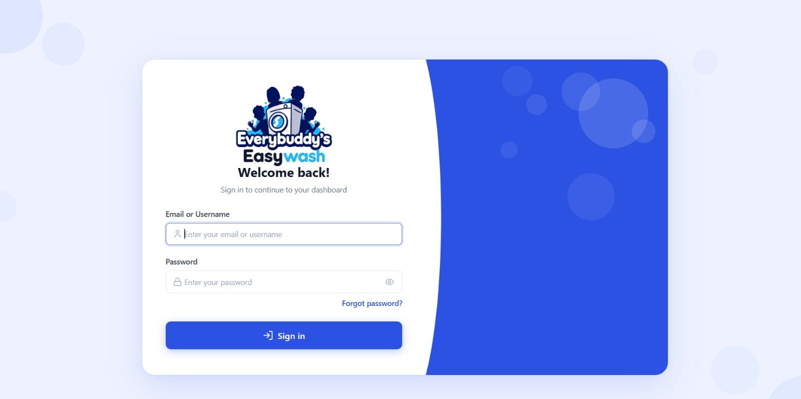 EasyWash, Laundry Technology · Operations Management System